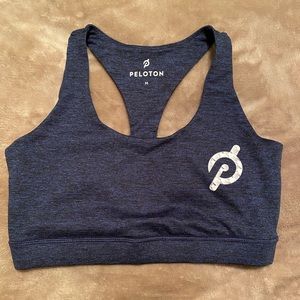 Peloton Heathered Blue Sports Bra.